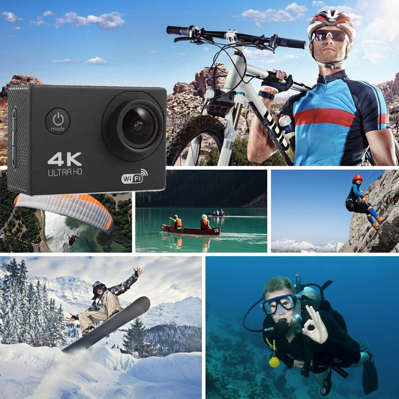 4K Action Camera WiFi Full HD 1080p Waterproof Underwater Video Recording Camera Sport Camera 2.0 inch Outdoor Camcorders