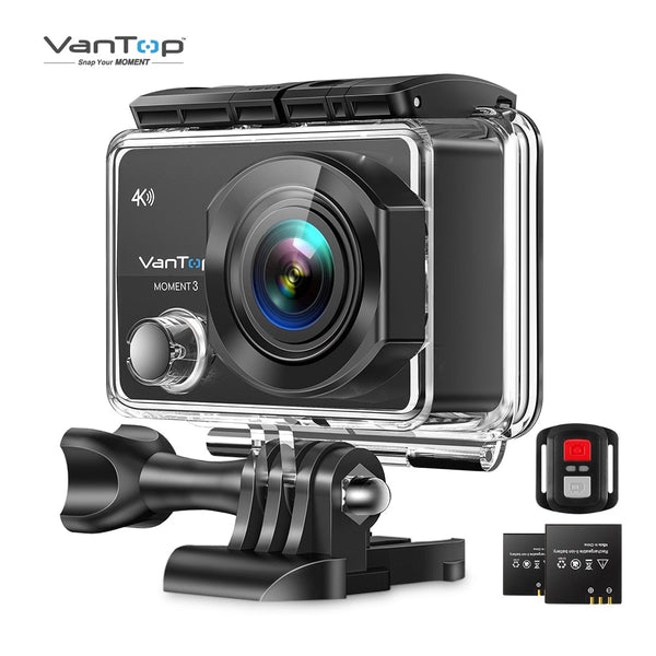 VanTop Moment 3 4K Action Camera Underwater Waterproof Camera  with 170° Wide Angle Outdoor Mini  WiFi Video Sports Mini Camera
